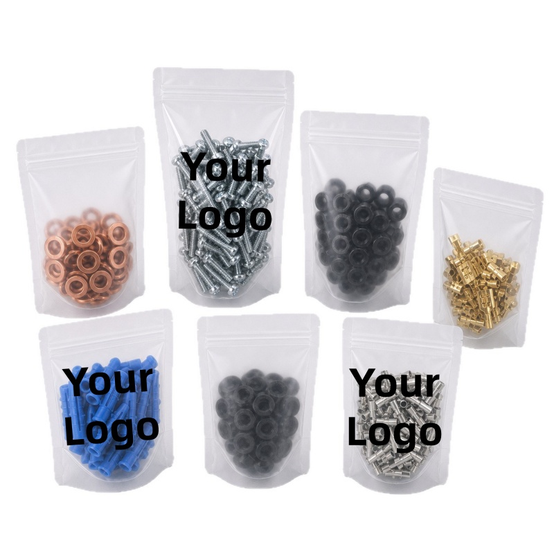 Logo Food Snack - 스탠드업 프로스티드 지퍼백, 맞춤형 로고 인쇄,