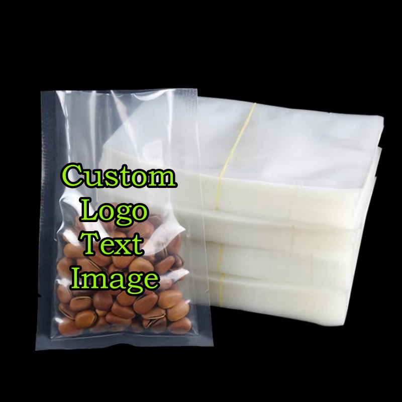 Logo Food Snack - 100개입 오픈탑 투명 진공 플라스틱 백