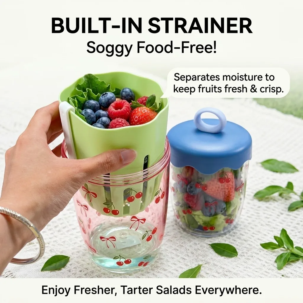 뚜껑이 있는 플라스틱 과일 샐러드 컵, 물 빠짐 기능이 - Food Snacks For Kids 리뷰 및 가격