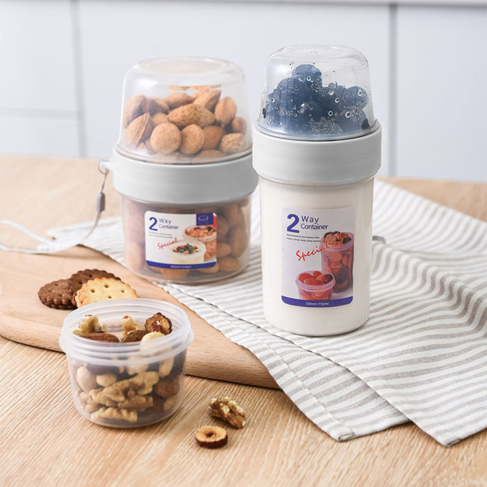 휴대용 이중층 식품 보관 케이스 요구르트 샐러드 과일  - Baby Food Snacks Yogurt 리뷰 및 가격