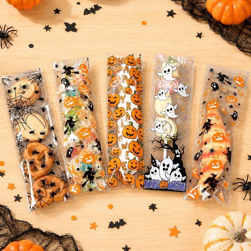 50/100Pcs 할로윈 자체 접착 가방 호박 유령 인 - Food & Snacks Coloring Book Bold & Easy 리뷰 및 가격