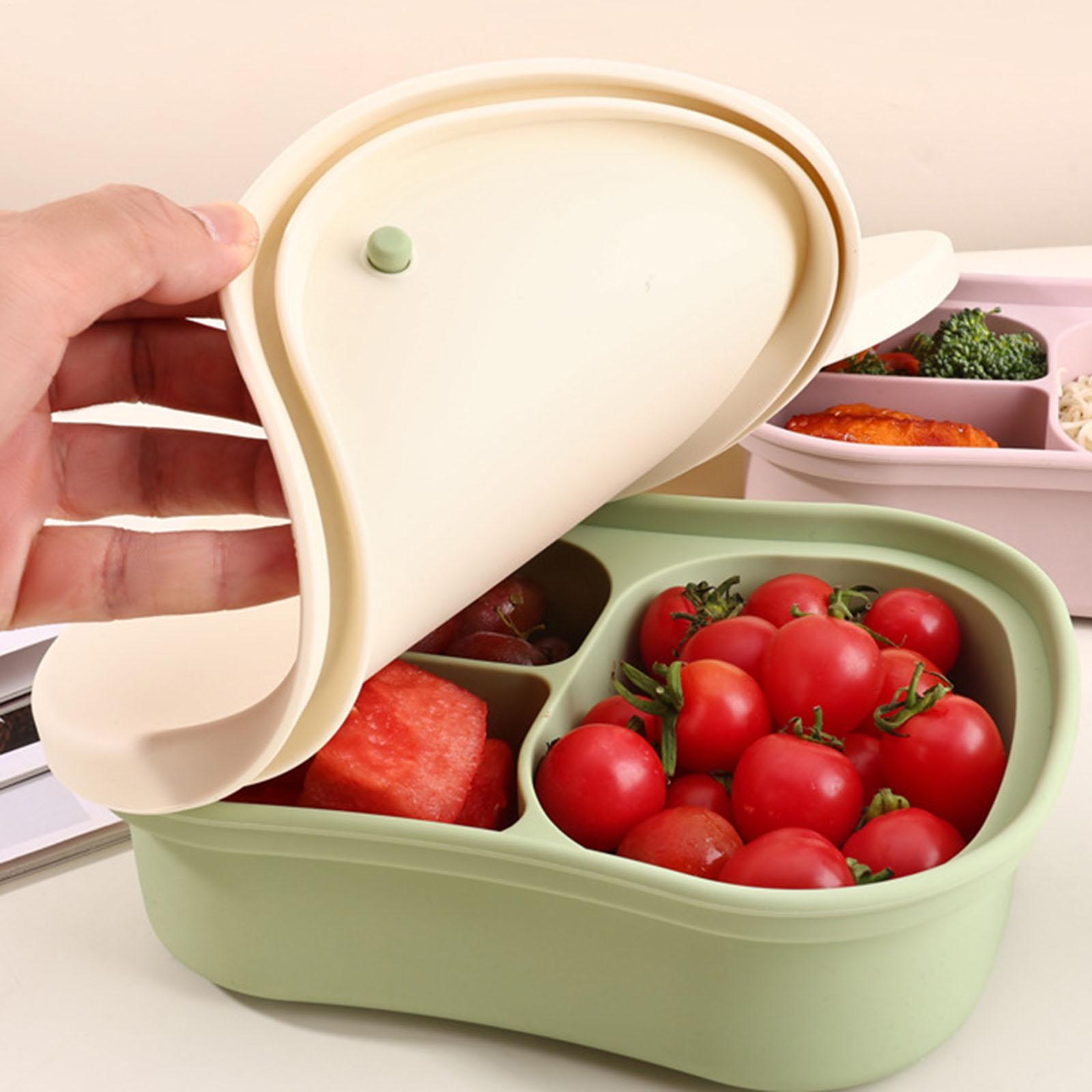 실리콘 식품 용기 3칸 누수 방지 도시락 보관 용기 어 - Food Snacks For Kids 리뷰 및 가격