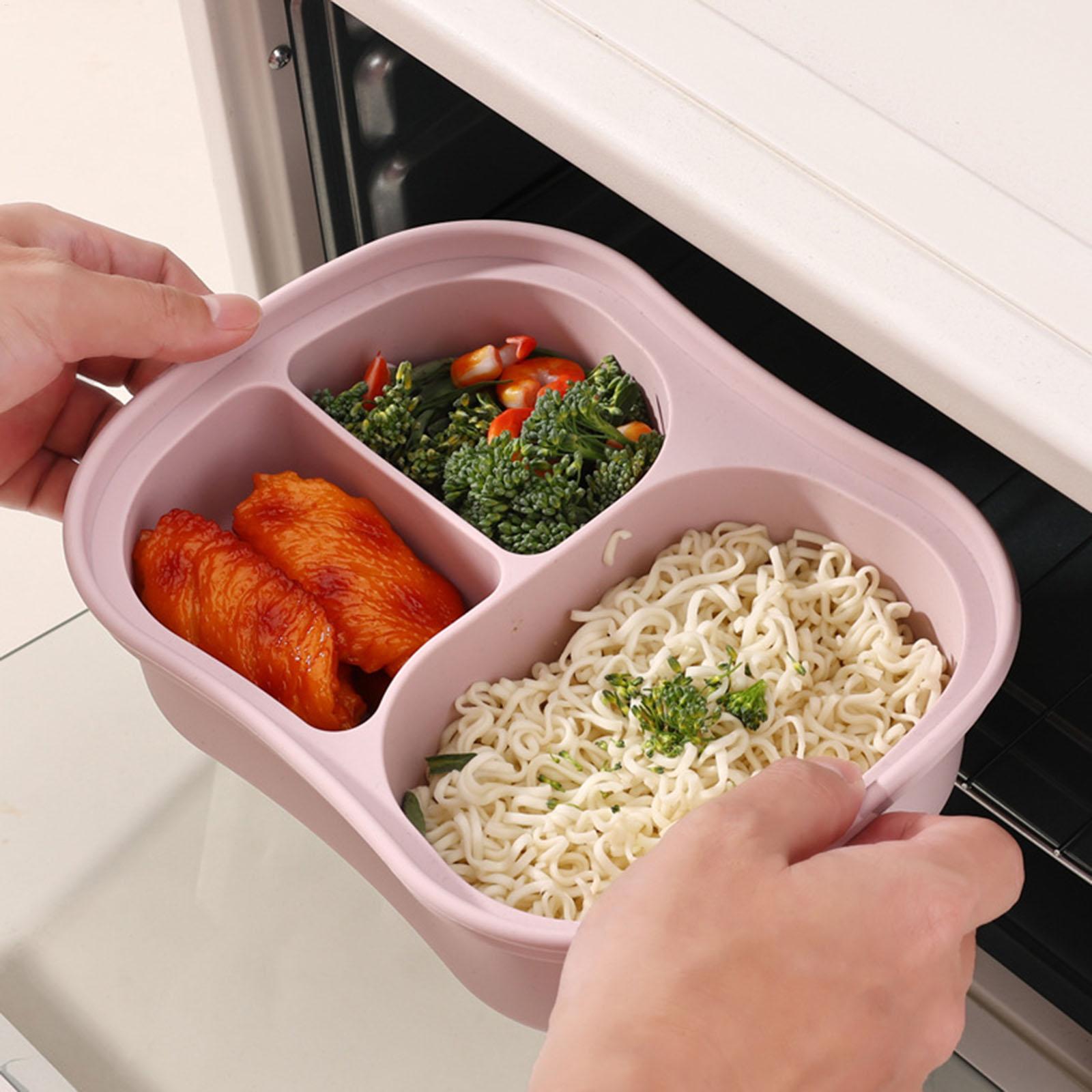 실리콘 식품 용기 3칸 누수 방지 도시락 보관 용기 어 - Food Snacks For Kids 리뷰 및 가격